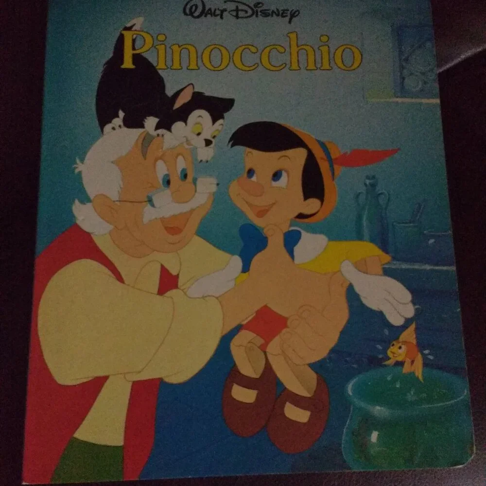 Walt Disney Twin Books Pinocchio + Dumbo + 101 Dalmatians 1987 Vintage